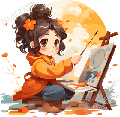少女创作艺术插画
