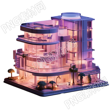 发光的建筑高清PNG图形素材