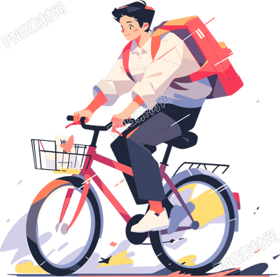 山地自行车运动插画矢量图形