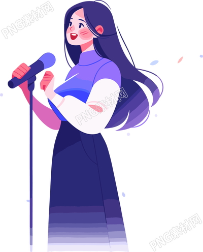 意气风发的女讲师插画