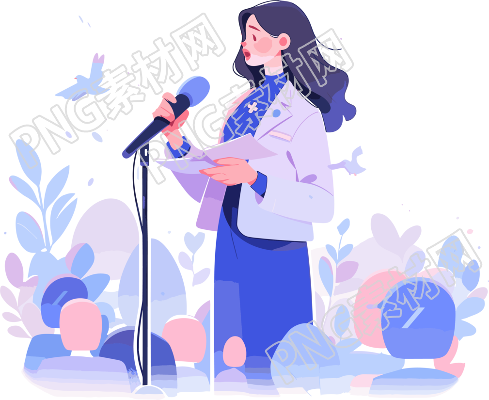 手绘音乐家插画