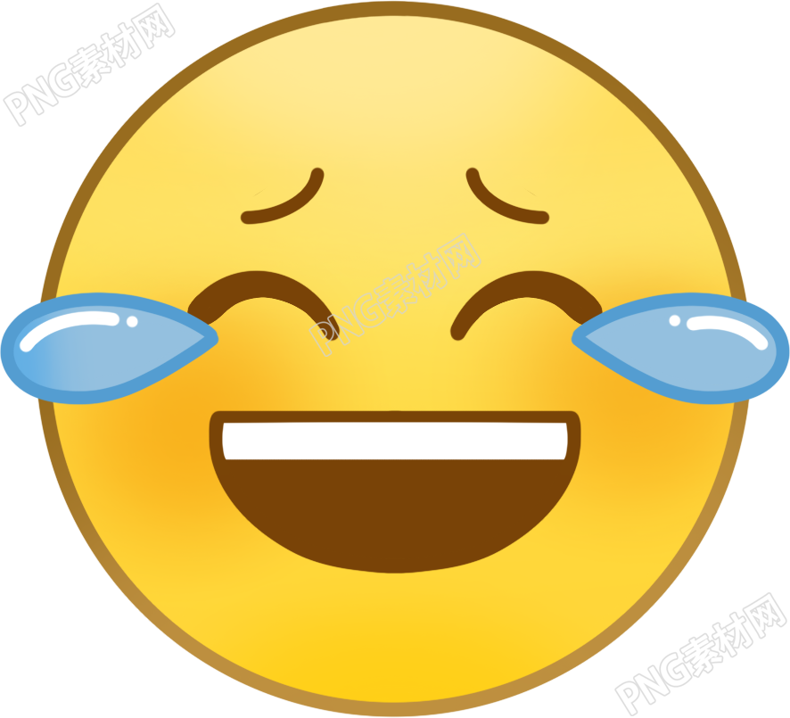 微信表情包笑哭表情图标PNG商用插画