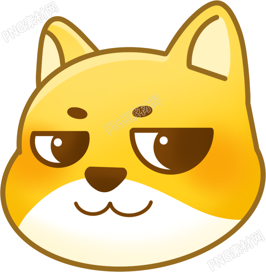 微信表情包狗头表情图标PNG商用插画