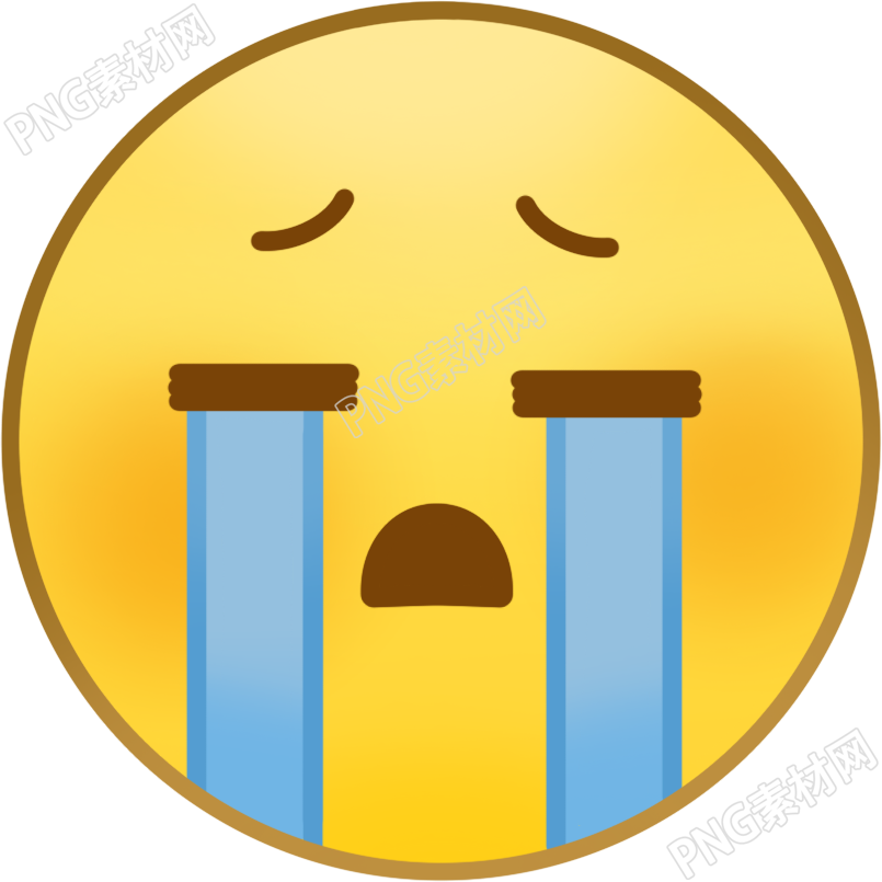 微信表情包伤心表情图标PNG商用插画