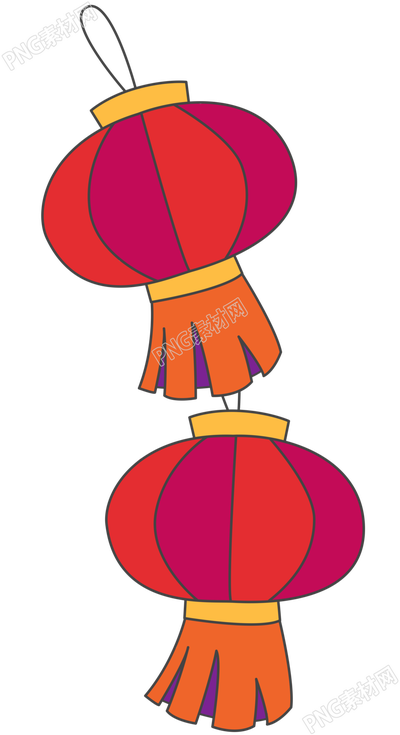 欢度国庆节日红灯笼PNG素材