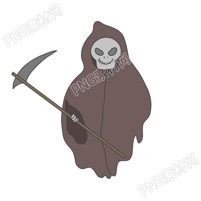 手拿镰刀的死神禁毒宣传插画
