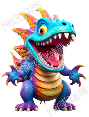 巨龙玩具三维效果透明背景高清图形素材