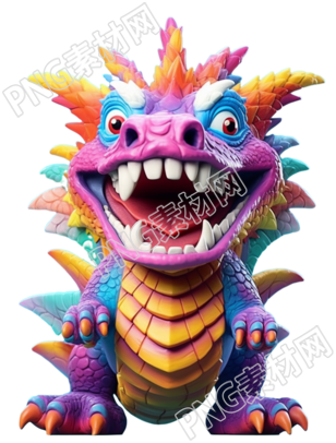 龙玩具张着大嘴巴商用素材