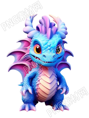 可商用龙形玩偶PNG元素