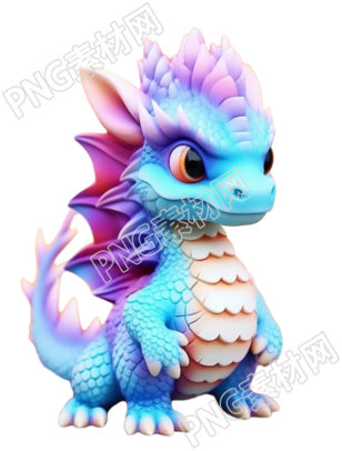 梦幻迷你玩偶充满魔力的龙形玩偶素材