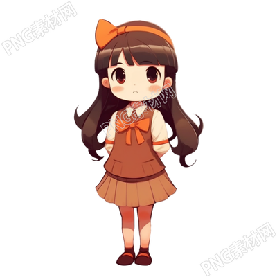 卡通少女手PNG图形素材