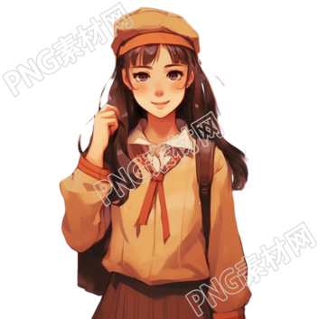 栩栩如生的动漫少女图素材