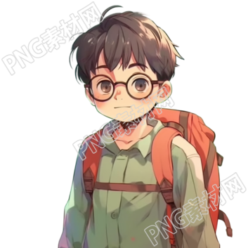 可爱动画少年插画设计