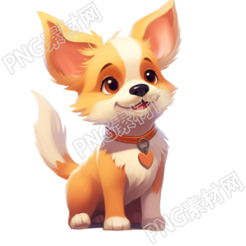 可爱柯基犬立绘素材