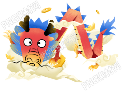 龙年龙形象腾云驾雾商用插画