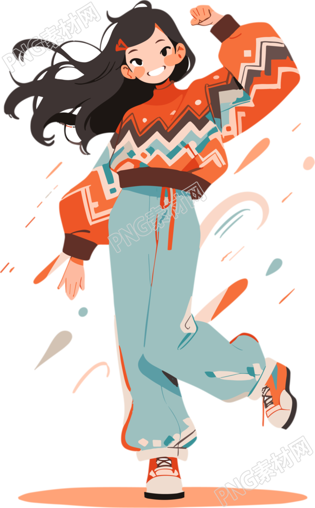 插画设计灵感酷炫中国女性扁平插画