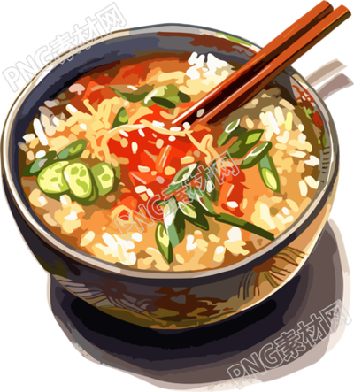 亚洲风格美味养生粥插图