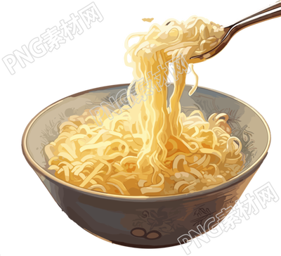 清水面条插画设计元素
