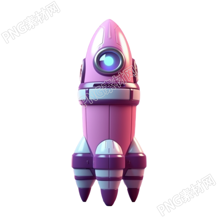 星星艺术团风格的玩具火箭插图