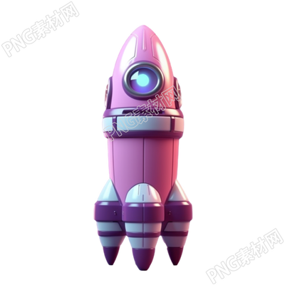星星艺术团风格的玩具火箭插图
