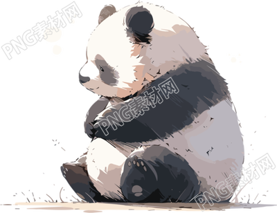 可爱胖胖的卡通熊猫头像插图