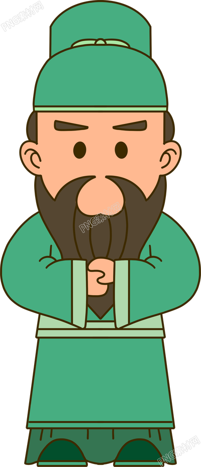 三国演义人物关羽手绘插画
