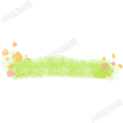 草绿色晕染横幅花朵装饰插图