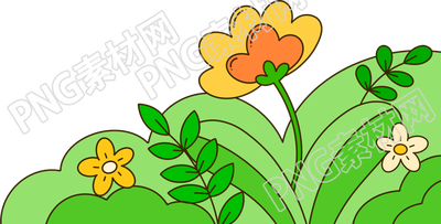 花草丛幼儿园绘画插图