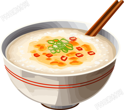 热气腾腾的白粥冬季烹饪矢量素材