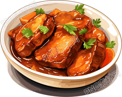 冬日晚餐红烧肉创意设计素材