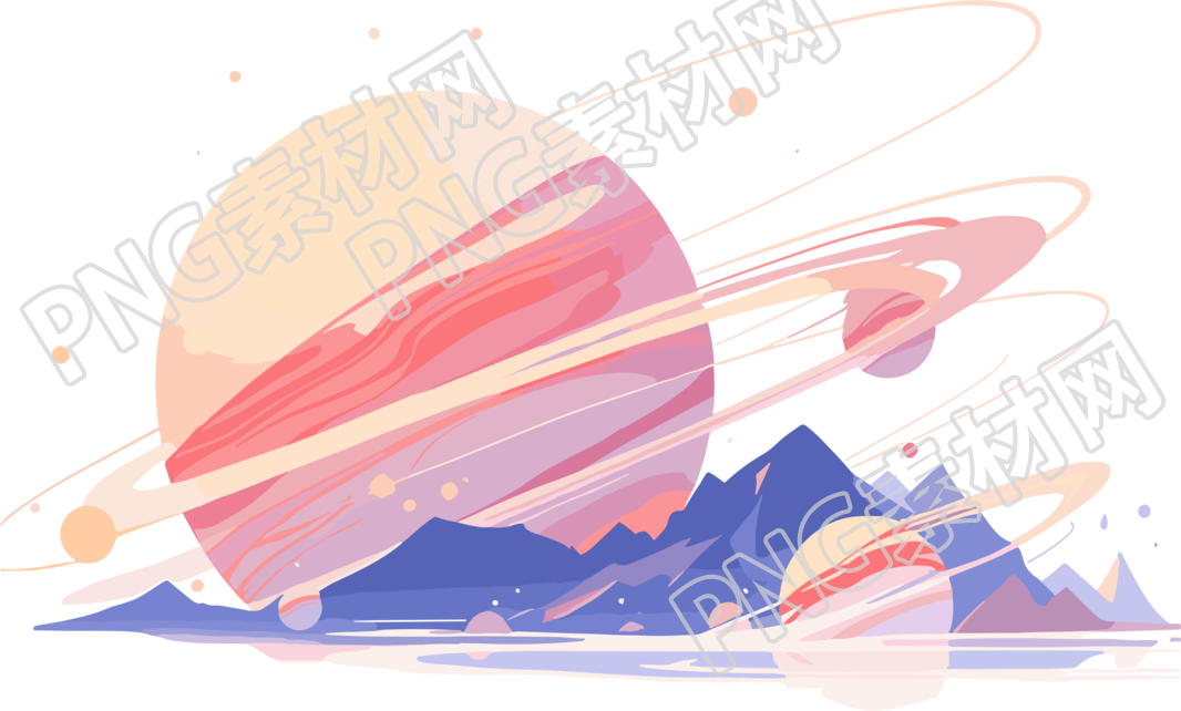 透明背景外星行星矢量图素材