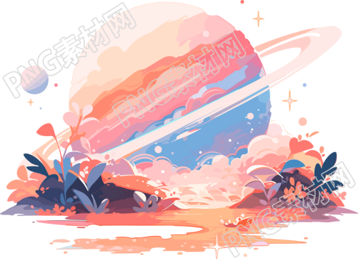 可商用外星行星矢量插画