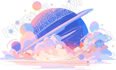 商业创意设计星球元素插画
