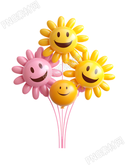 气球花夏日色彩插画