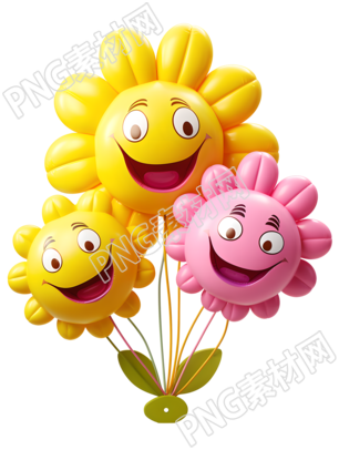 气球花可充气设计插画