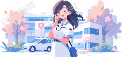 年轻医生矢量插画设计素材