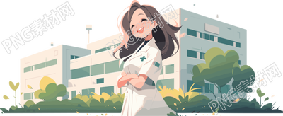 微笑的中國醫(yī)生PNG插畫