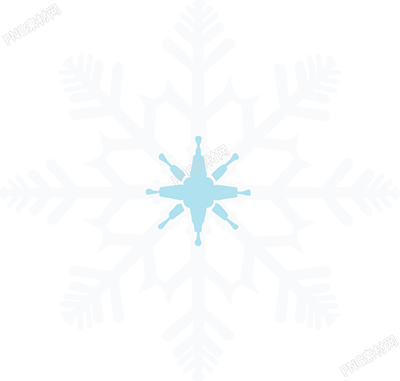 手繪雪花扁平插畫