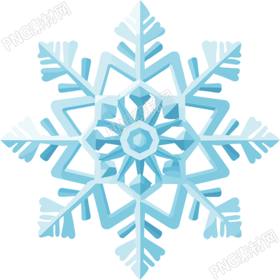創(chuàng)意設(shè)計(jì)藍(lán)色雪花圖形素材
