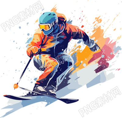 商業(yè)用途滑雪運動員插畫設(shè)計