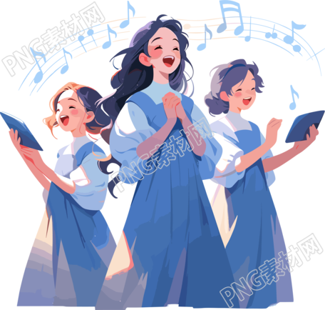 合唱大学生创意设计图形素材