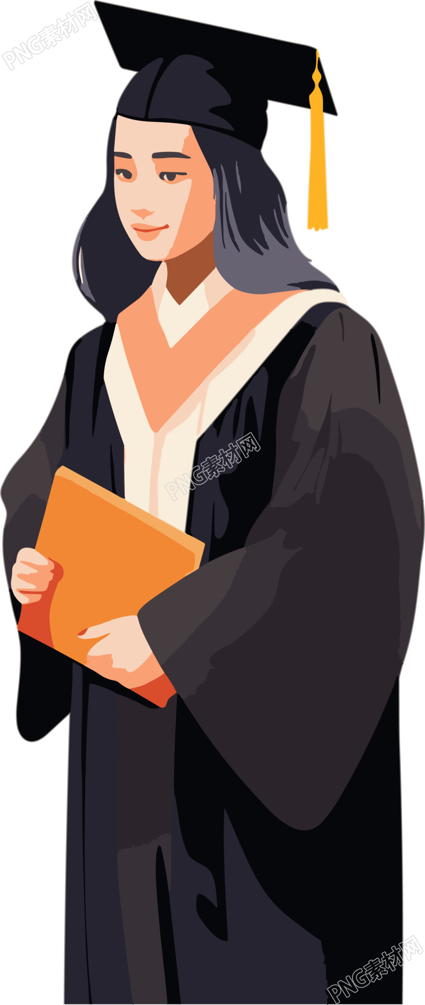 毕业的大学生插画设计元素