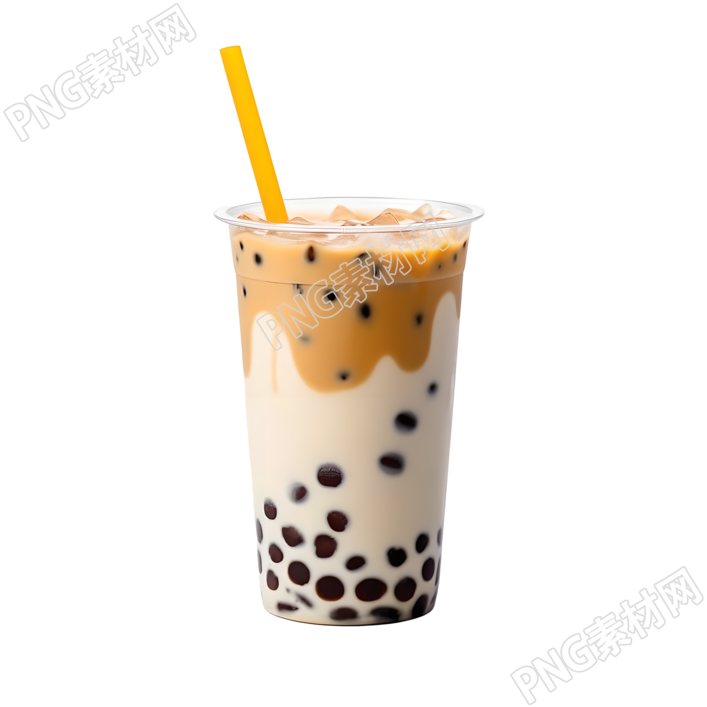 可商用珍珠奶茶PNG插画