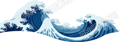 白色背景上的藍(lán)色海浪插圖