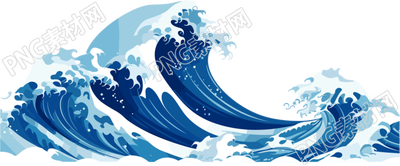 可商用藍(lán)色海浪插畫設(shè)計(jì)