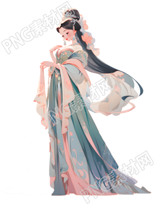 透明背景古代女神插畫