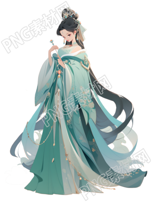 透明背景中國(guó)敦煌女神插圖