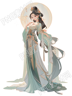 霓裳羽衣中國敦煌女神插畫