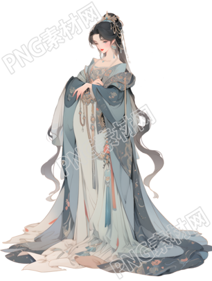 神話般的敦煌女神高清插畫素材