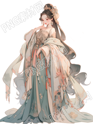 中國女神漢服風(fēng)格插畫